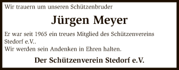 Traueranzeige von Jürgen Meyer von SYK