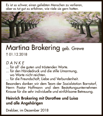 Traueranzeige von Martina Brokering von SYK