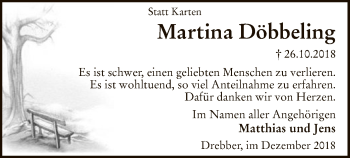 Traueranzeige von Martina Döbbeling von SYK