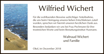 Traueranzeige von Wilfried Wichert