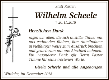 Traueranzeige von Wilhelm Scheele von SYK