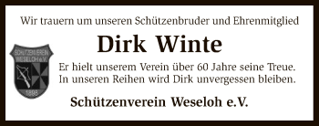 Traueranzeige von Dirk Winte von SYK