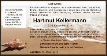 Traueranzeige von Hartmut Kellermann von SYK