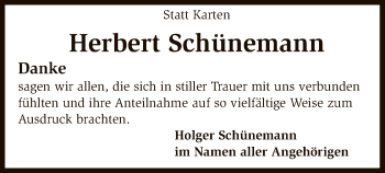 Traueranzeige von Herbert Schünemann von SYK