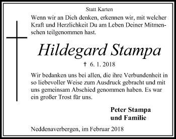 Traueranzeige von Hildegard Stampa von SYK