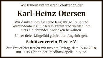 Traueranzeige von Karl-Heinz Otersen von SYK