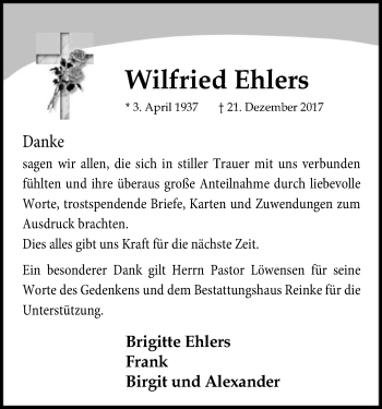 Traueranzeige von Wilfried Ehlers von SYK