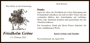 Traueranzeige von Friedhelm Gröne von SYK