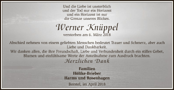 Traueranzeige von Werner Knüppel von SYK