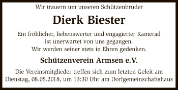 Traueranzeige von Dierk Biester von SYK