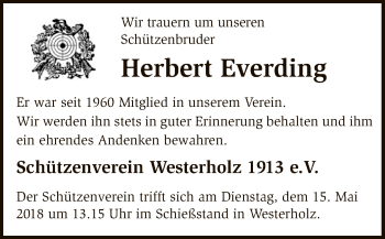 Traueranzeige von Herbert Everding von SYK