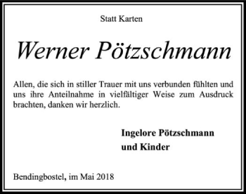 Traueranzeige von Werner Pötzschmann von SYK