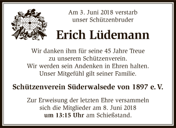 Traueranzeige von Erich Lüdemann von SYK