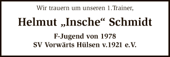 Traueranzeige von Helmut  Schmidt von SYK