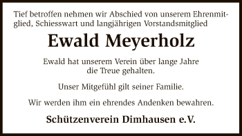 Traueranzeige von Ewald Meyerholz von SYK