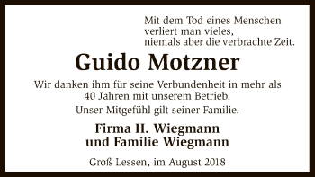 Traueranzeige von Guido Motzner von SYK