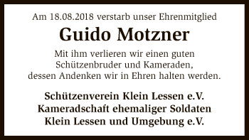 Traueranzeige von Guido Motzner von SYK