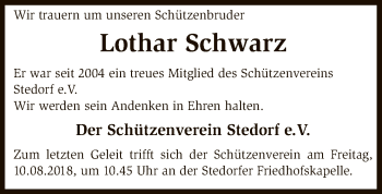 Traueranzeige von Lothar Schwarz von SYK