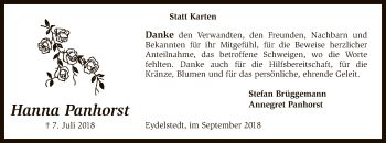 Traueranzeige von Hanna Panhorst von SYK