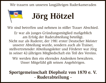 Traueranzeige von Jörg Hötzel von SYK