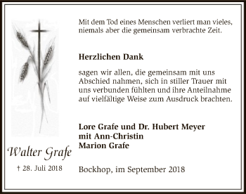 Traueranzeige von Walter Grafe von SYK