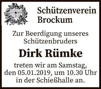 Traueranzeige von Dirk Rümke von SYK