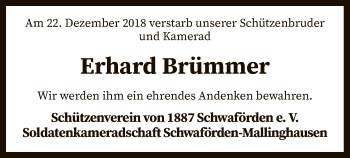 Traueranzeige von Erhard Brümmer von SYK