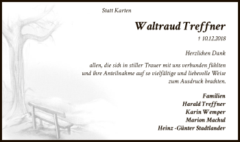 Traueranzeige von Waltraud Treffner von SYK