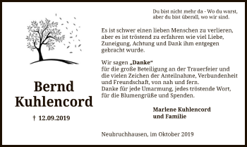 Traueranzeige von Bernd Kuhlencord von SYK