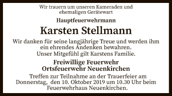 Traueranzeige von Karsten Stellmann von SYK