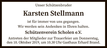 Traueranzeige von Karsten Stellmann von SYK