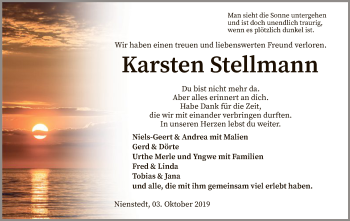 Traueranzeige von Karsten Stellmann von SYK