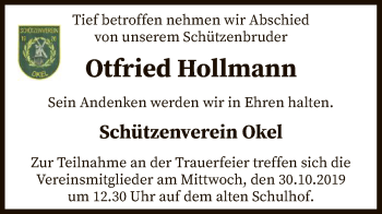 Traueranzeige von Otfried Hollmann von SYK