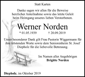 Traueranzeige von Werner Norden von SYK