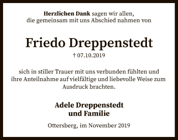 Traueranzeige von Friedo Dreppenstedt von SYK