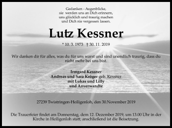 Traueranzeige von Lutz Kessner von SYK