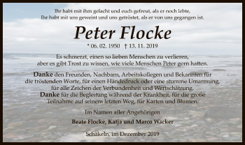 Traueranzeige von Peter Flocke von SYK