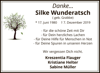 Traueranzeige von Silke Wunderatsch von SYK