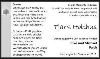 Traueranzeige von Tjark Holthus von SYK