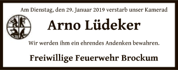 Traueranzeige von Arno Lüdeker von SYK