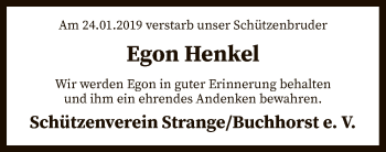 Traueranzeige von Egon Henkel von SYK