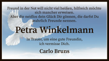 Traueranzeige von Petra Winkelmann von SYK