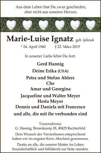 Traueranzeige von Deine Erika von SYK