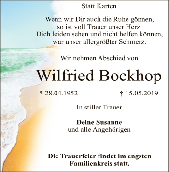 Traueranzeige von Wilfried Bockhop von SYK