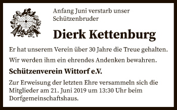 Traueranzeige von Dierk Kettenburg von SYK