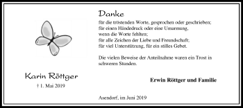 Traueranzeige von Karin Röttger von SYK