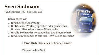 Traueranzeige von Sven Sudmann von SYK
