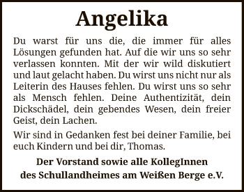 Traueranzeige von Angelika Kirschner von SYK