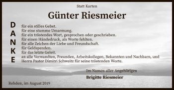 Traueranzeige von Günter Riesmeier von SYK