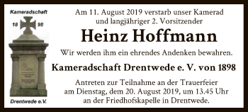 Traueranzeige von Heinz Hoffmann von SYK